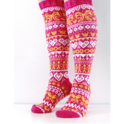 Ystävänpäiväsukat 2018 ohje, FIN