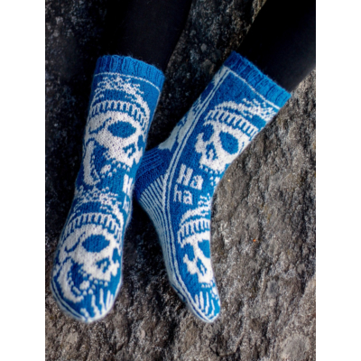 Hohottajat (lyhyet), sinivalkoiset, koko 35-37