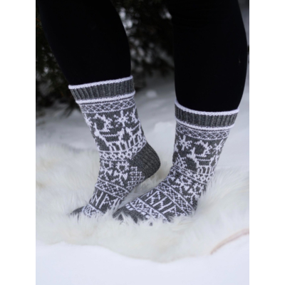 Noitarumpu, lyhyet, harmaa / valkoinen, koko 41-43 (kapeahko)