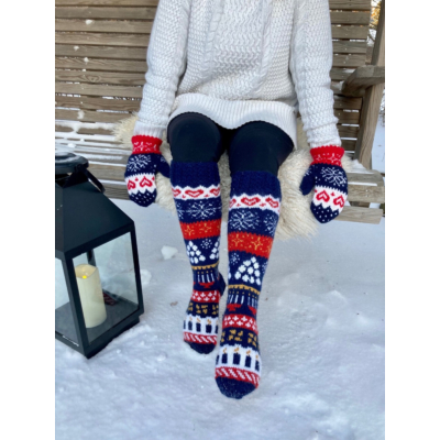 Joulutunnelma-sukat ohje, FIN