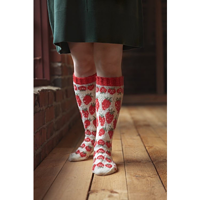 Villasukkia ja värssyjä Mansikka ohje, FIN