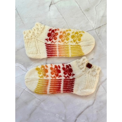 Kukkikset, valkoinen/punakeltainen, koko 35-37