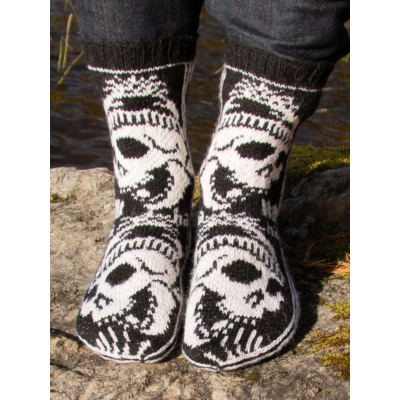 Hohottajat (lyhyet), mustavalkoiset, koko 35-37