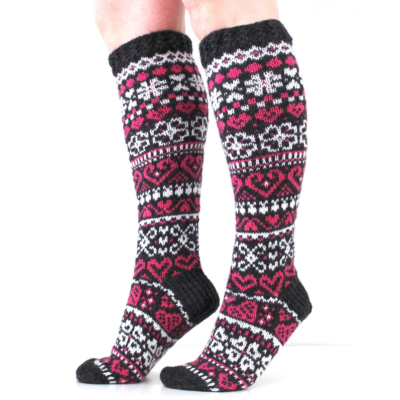 Ystävänpäiväsukat 2017 ohje, FIN