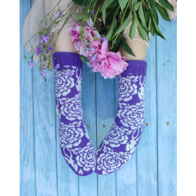 Bunnies & Peonies pattern, ENG