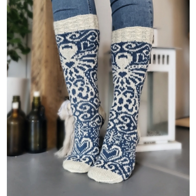 Paperienkeli-sukat ohje, FIN