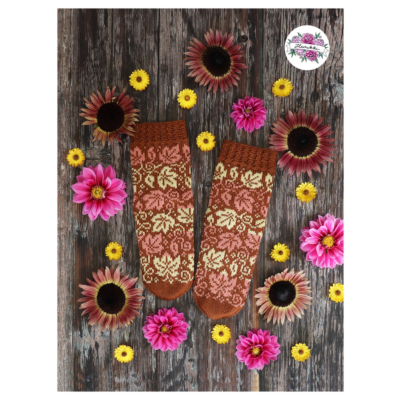 Autumn Vines -socks pattern, ENG
