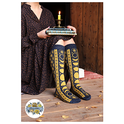 Lunar Socks pattern, ENG